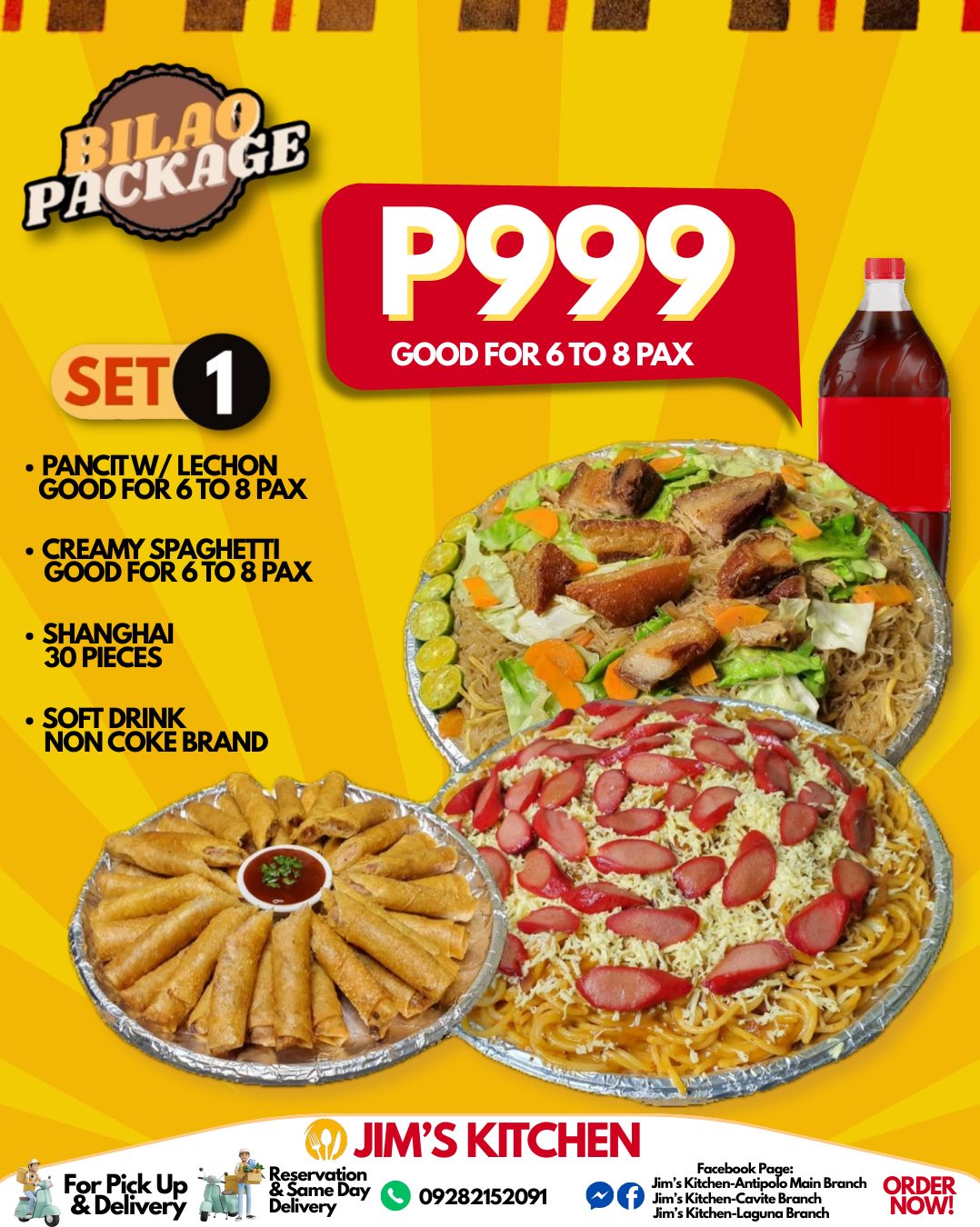 JIM'S Kitchen - Laguna Branch Facebook ad: Para sa Busy & Instant Handaan
