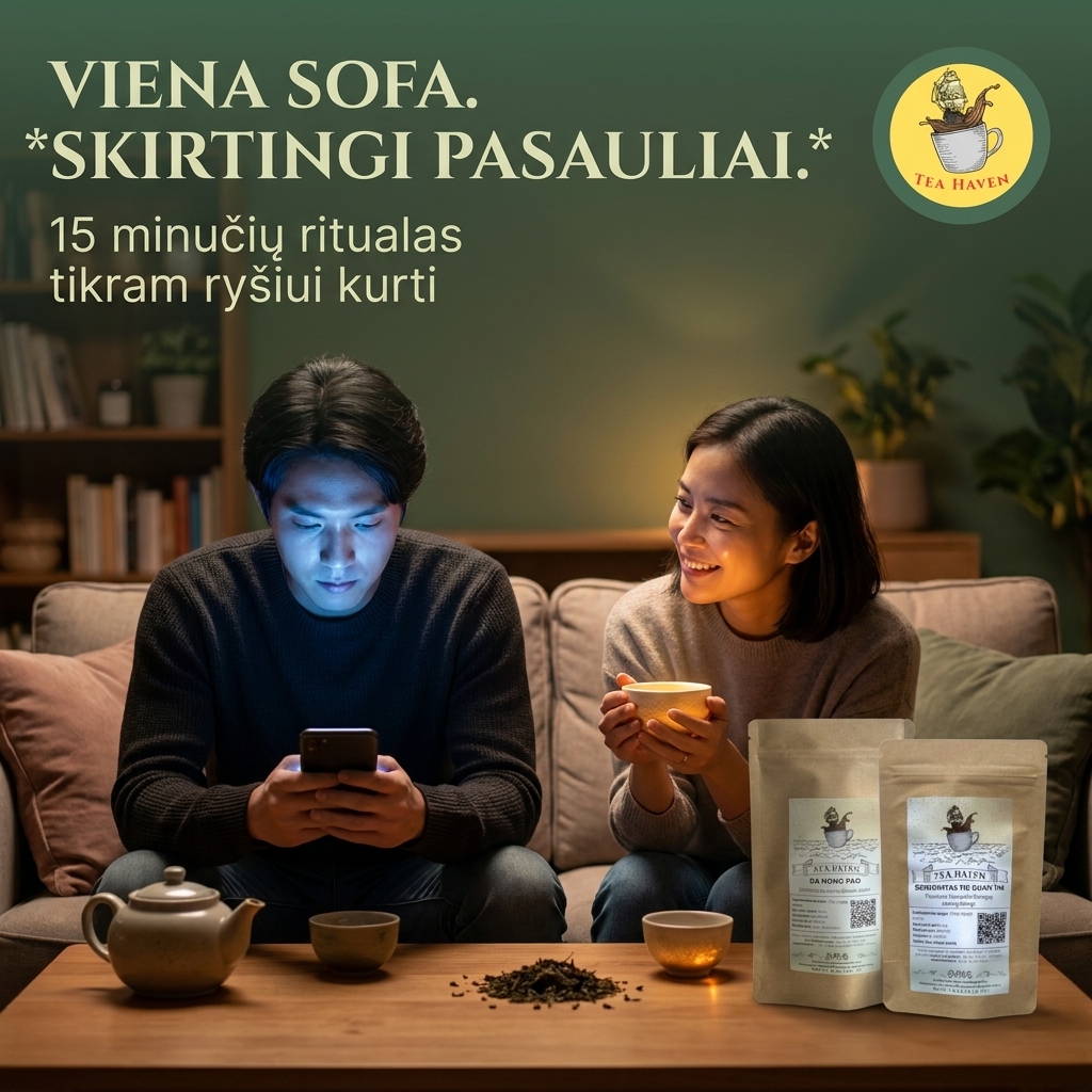 Tea Haven Facebook ad: Viena sofa, bet skirtingi pasauliai?