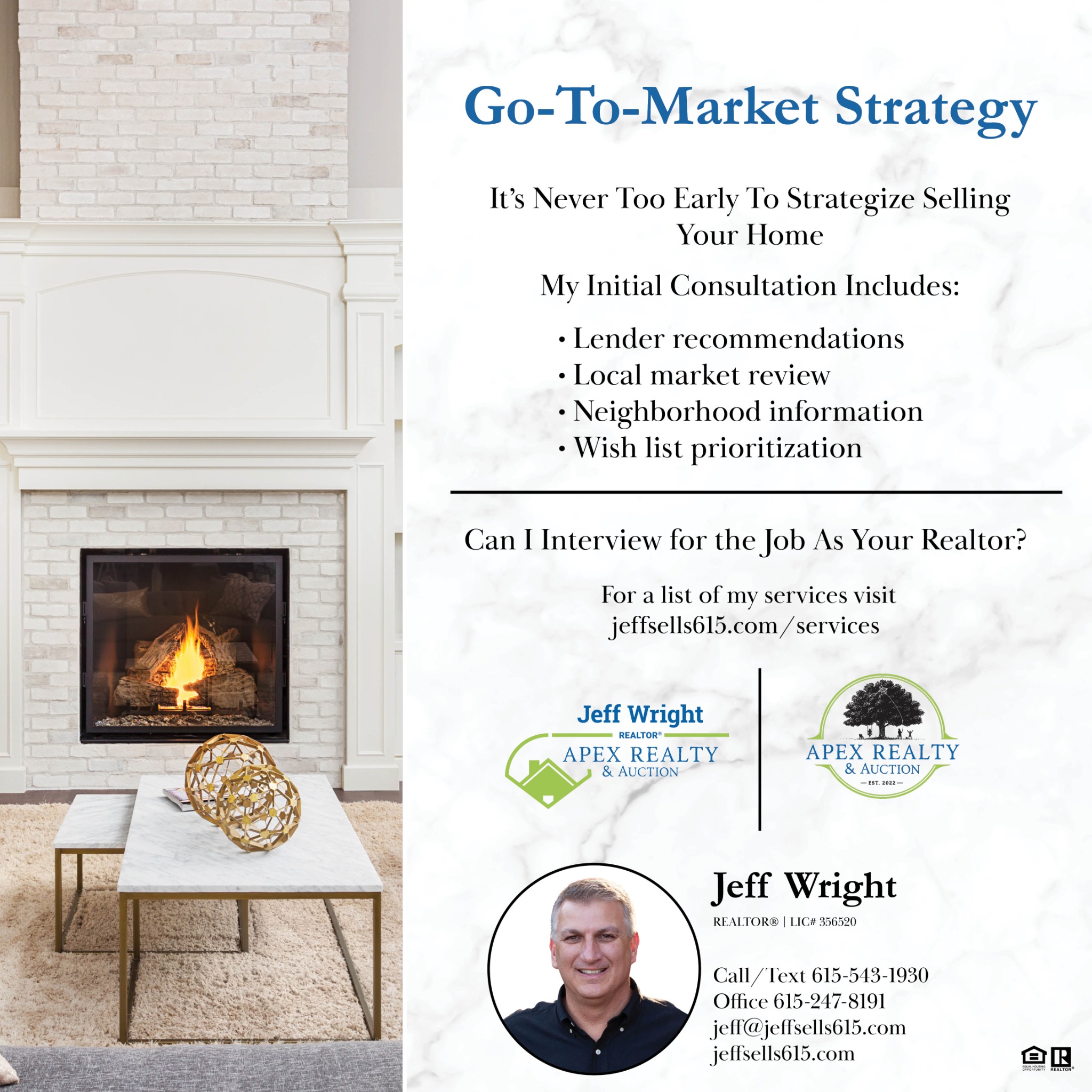Jeff Wright, Realtor Facebook ad: Message or Call (615) 543-1930 | (615) 247-8191