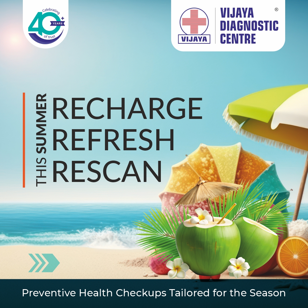 Vijaya Diagnostic Centre Facebook ad: Summer Health Problems Are Rising, Don’t Ignore the…