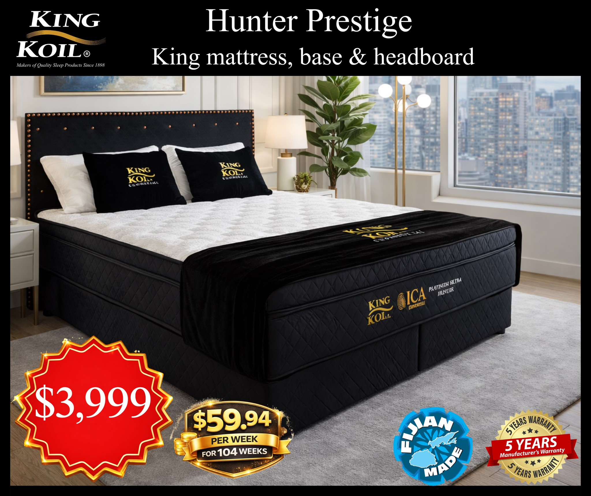 Comforthomefiji Facebook ad: Sleep in Prestige.