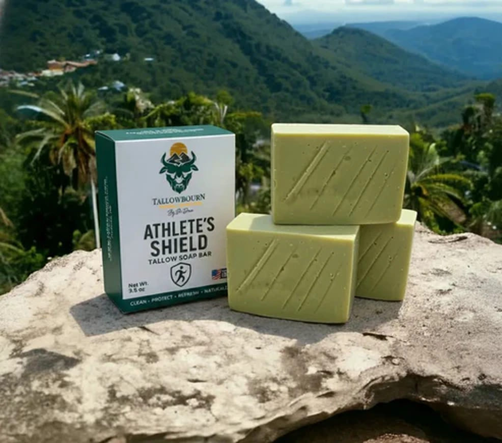 Tallowbourn Facebook ad: All-Natural Soap That Works as Hard as You Do