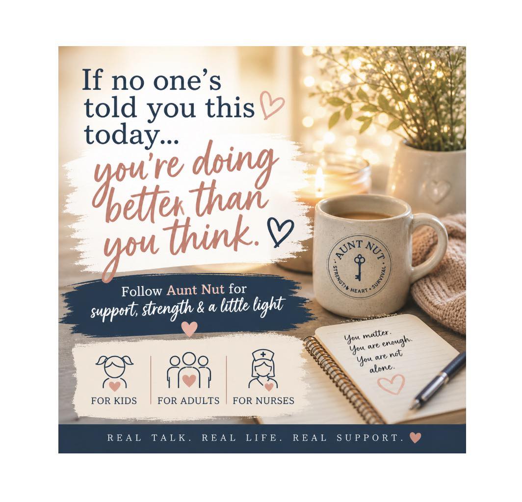 The World of Aunt Nut Facebook ad: Gentle reminders, quiet kindness, and real-life comfort for…