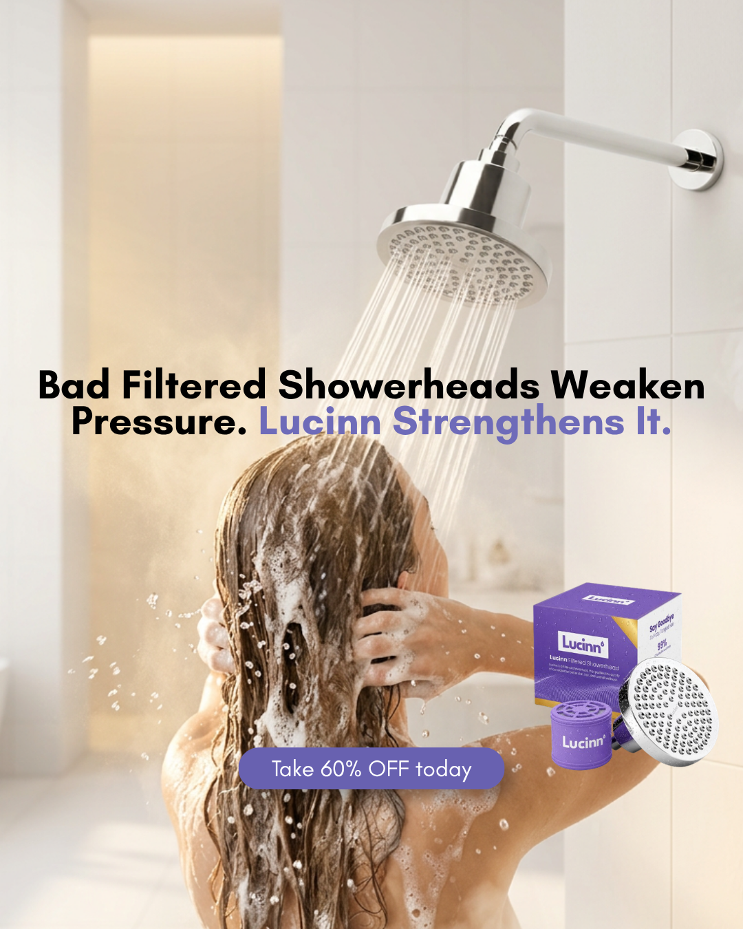 Lucinn Filtered Showerhead Facebook ad