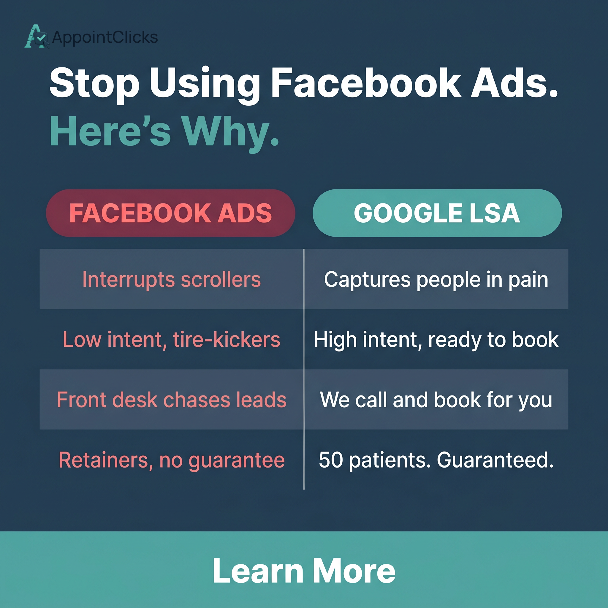Appoint Clicks Facebook ad
