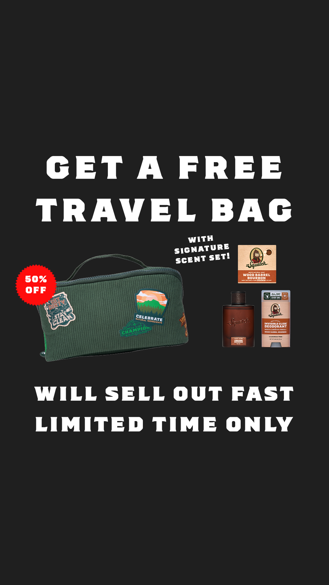 Dr. Squatch Facebook ad
