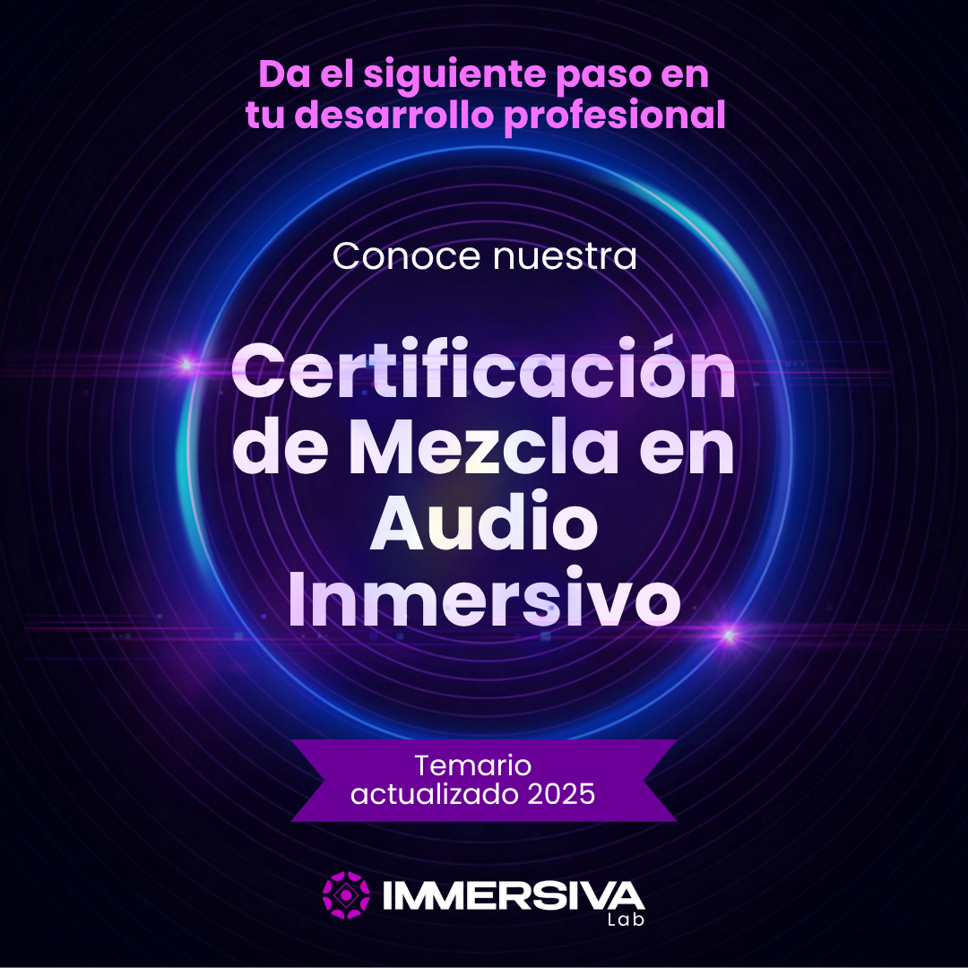 ImmersivaLab Facebook ad: Certificación de Mezcla en Audio Inmersivo en ESTUDIO…