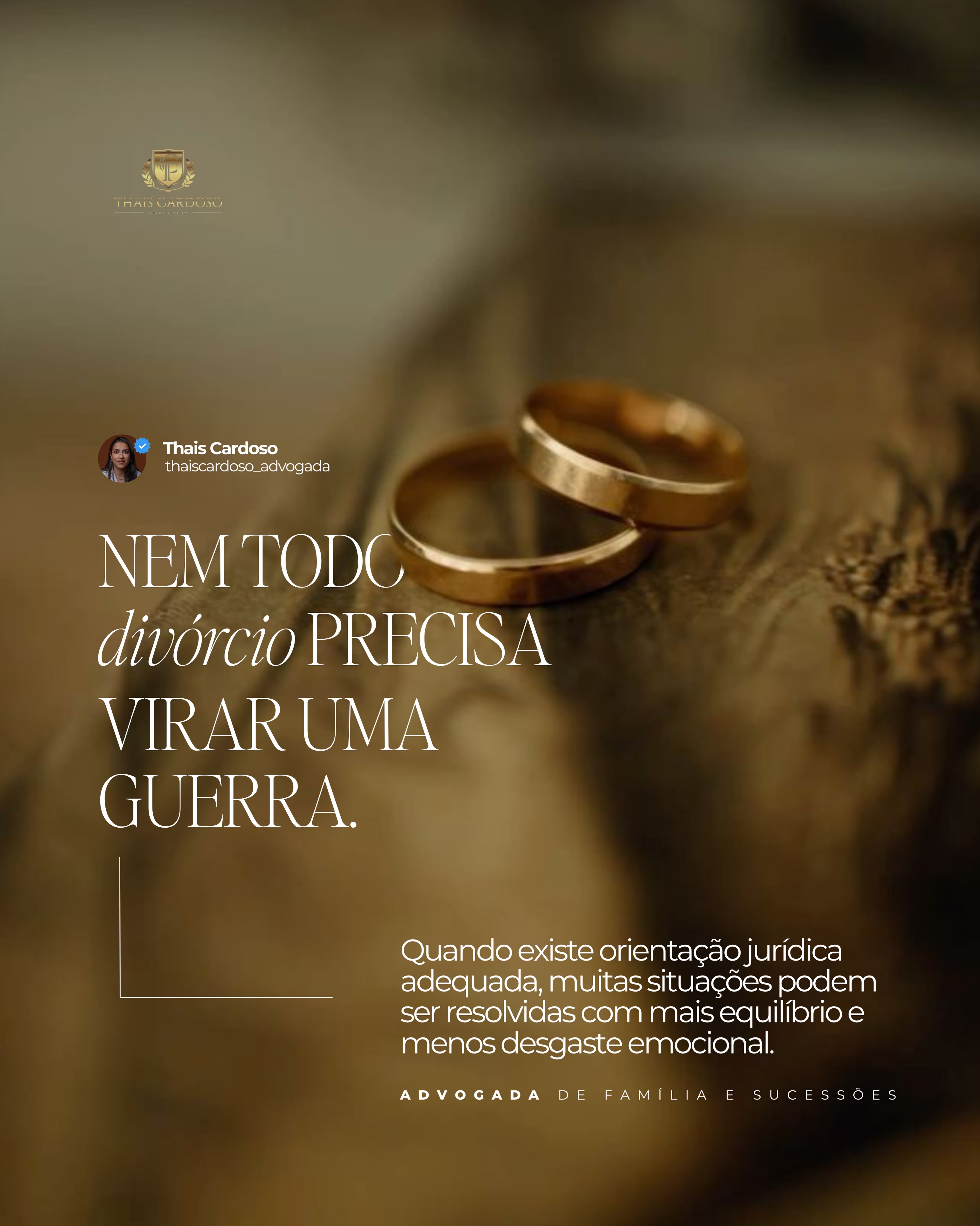 Thais Cardoso Advocacia Facebook ad: O fim de um relacionamento nem sempre precisa…