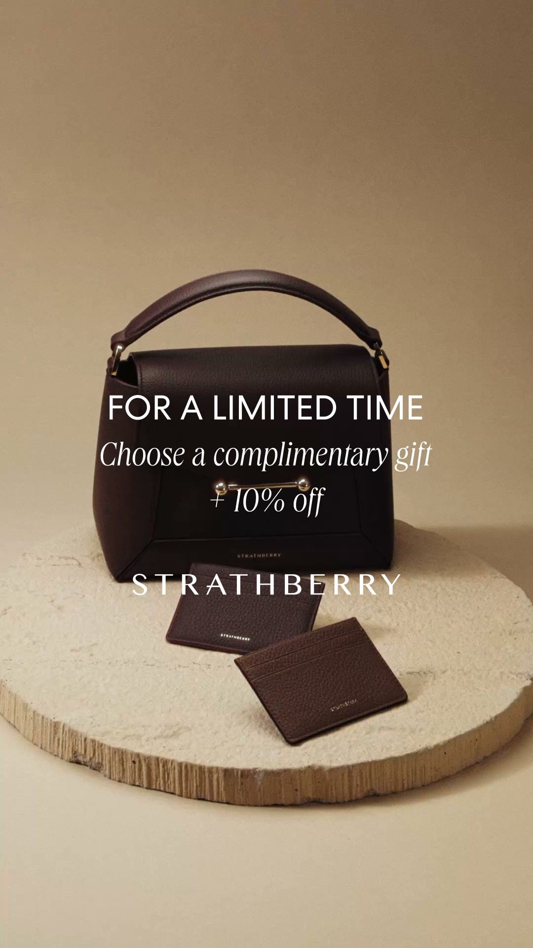 Strathberry Facebook ad: Gift With Purchase