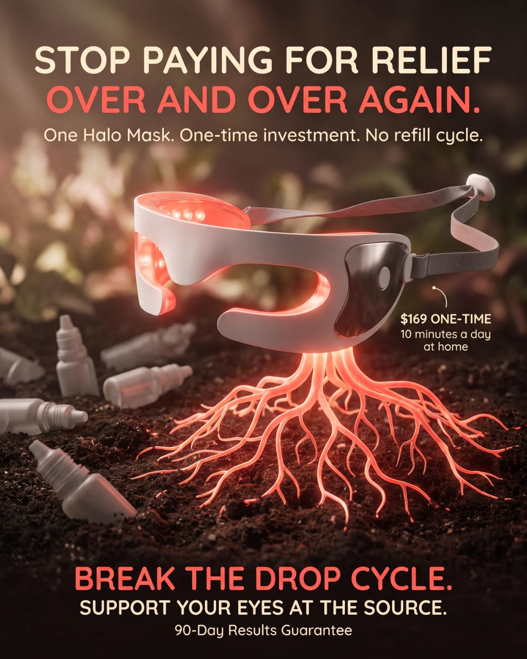 HallunaCo. Dry Eye Relief Facebook ad from Aug 8, 2026
