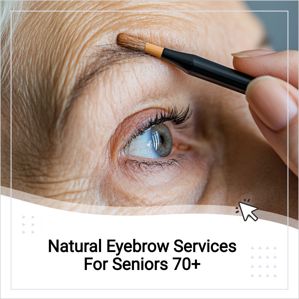 SearchLynk Streak Facebook ad: Natural Eyebrow Services For Seniors 70+!