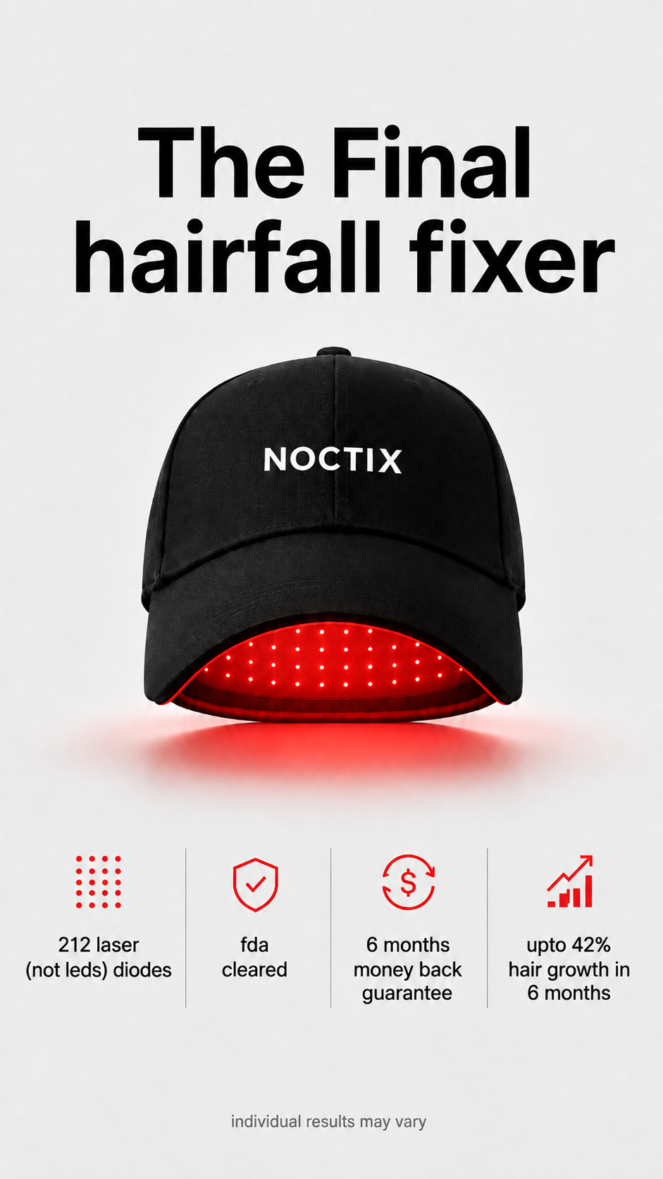 NoctiX Facebook ad: Final hairfall fixer