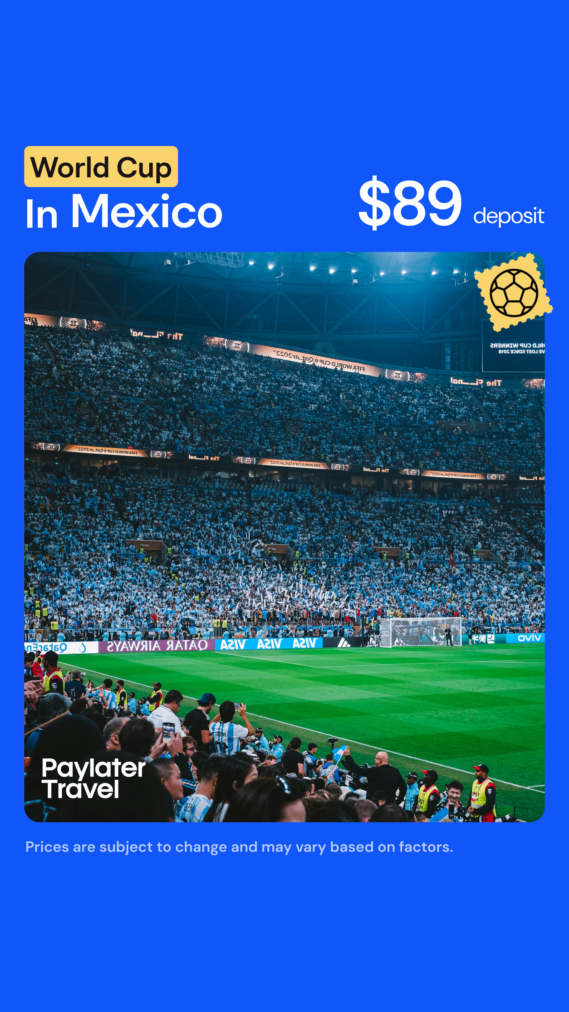 Paylater Travel Facebook ad
