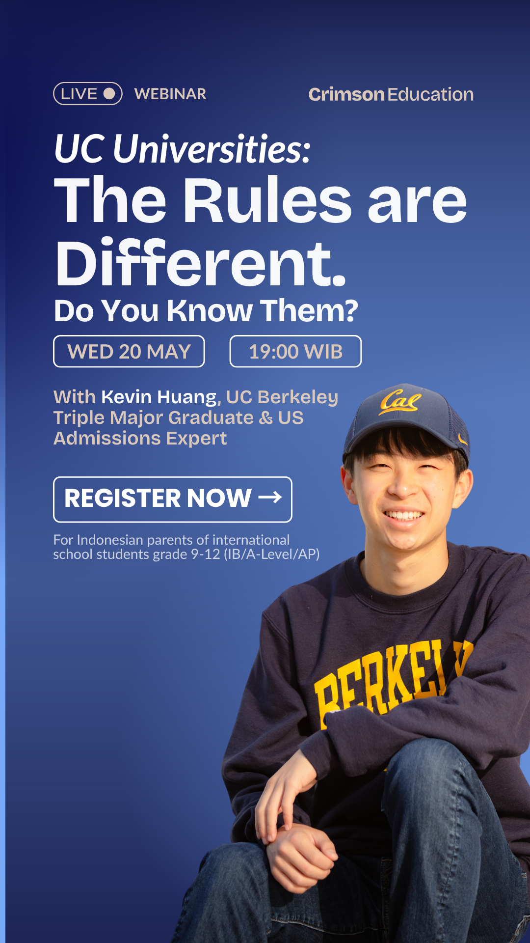 Crimson Education Facebook ad