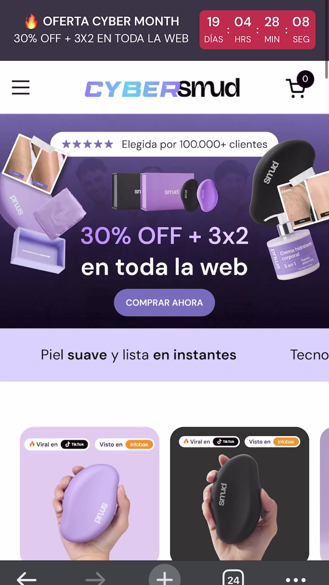 Smud Facebook ad: 100,000+ Clientes Felices