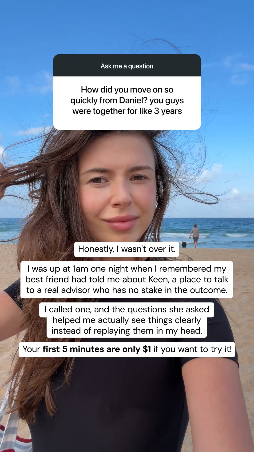 Keen.com Facebook ad: Let’s normalize guidance