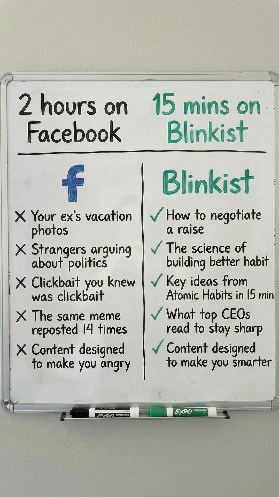 Blinkist Facebook ad