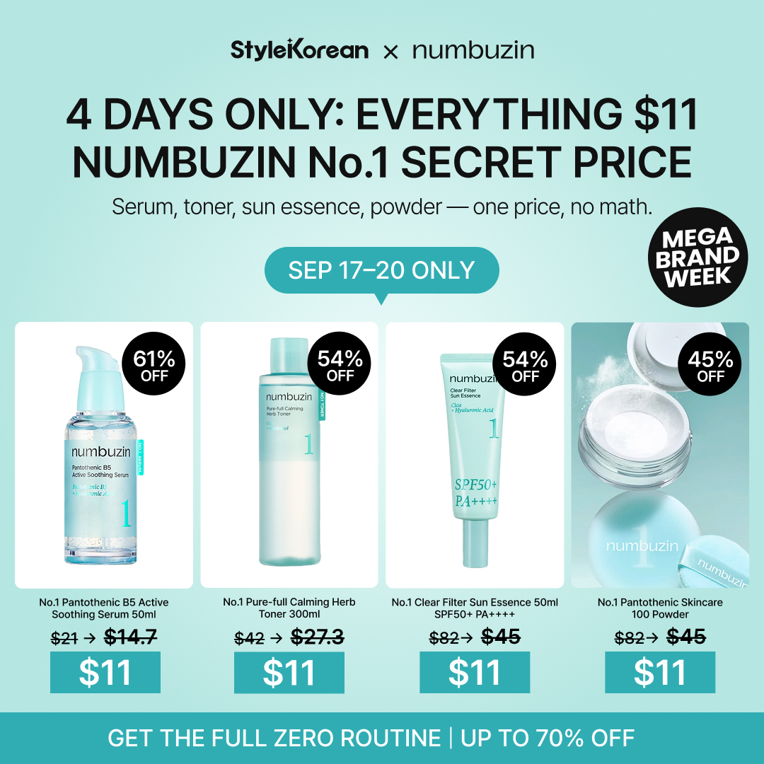 StyleKorean Facebook ad: numbuzin No.1 Secret Price, $11 Each