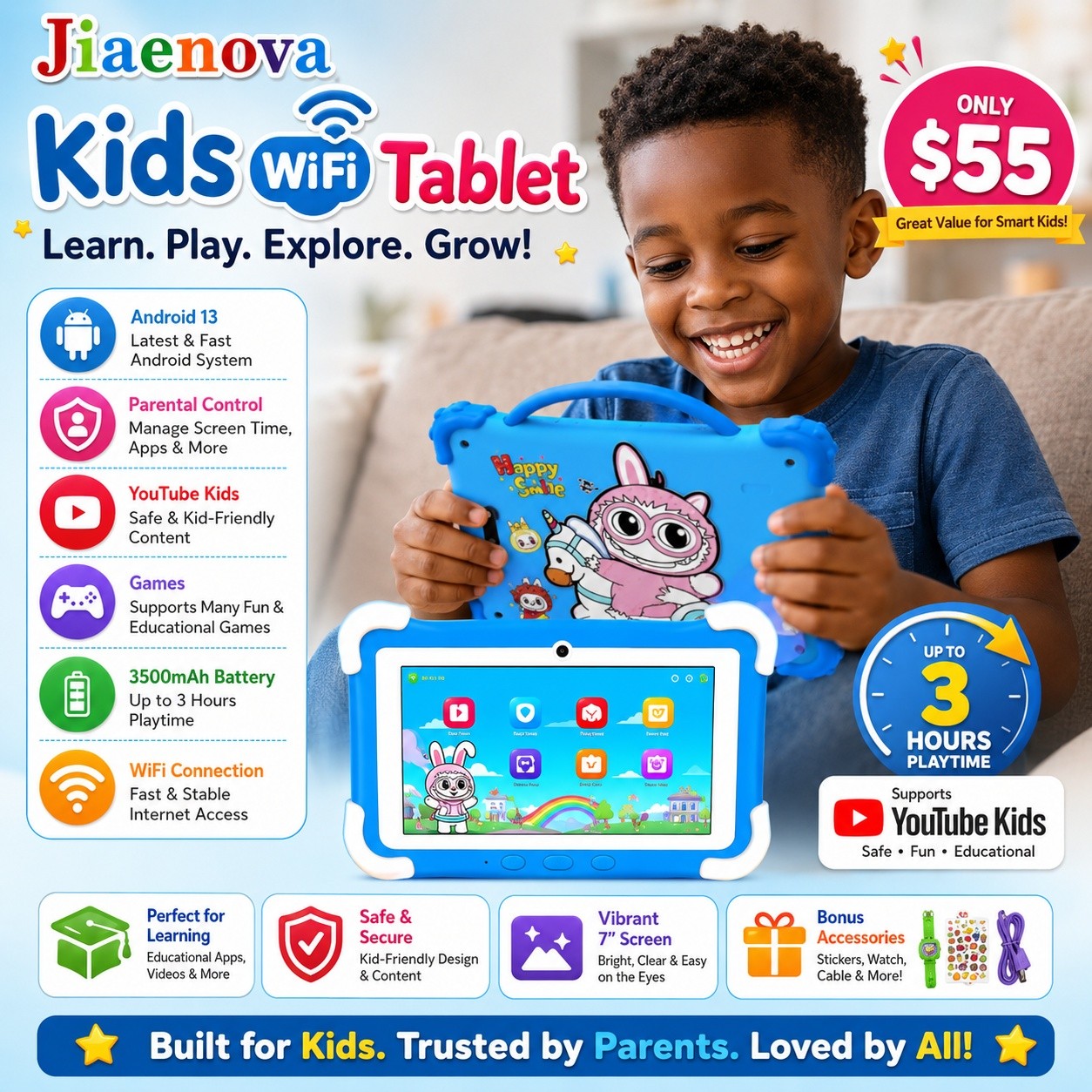 Wonderland Wholesale Facebook ad: KIDS 1 TABLET - Learn.