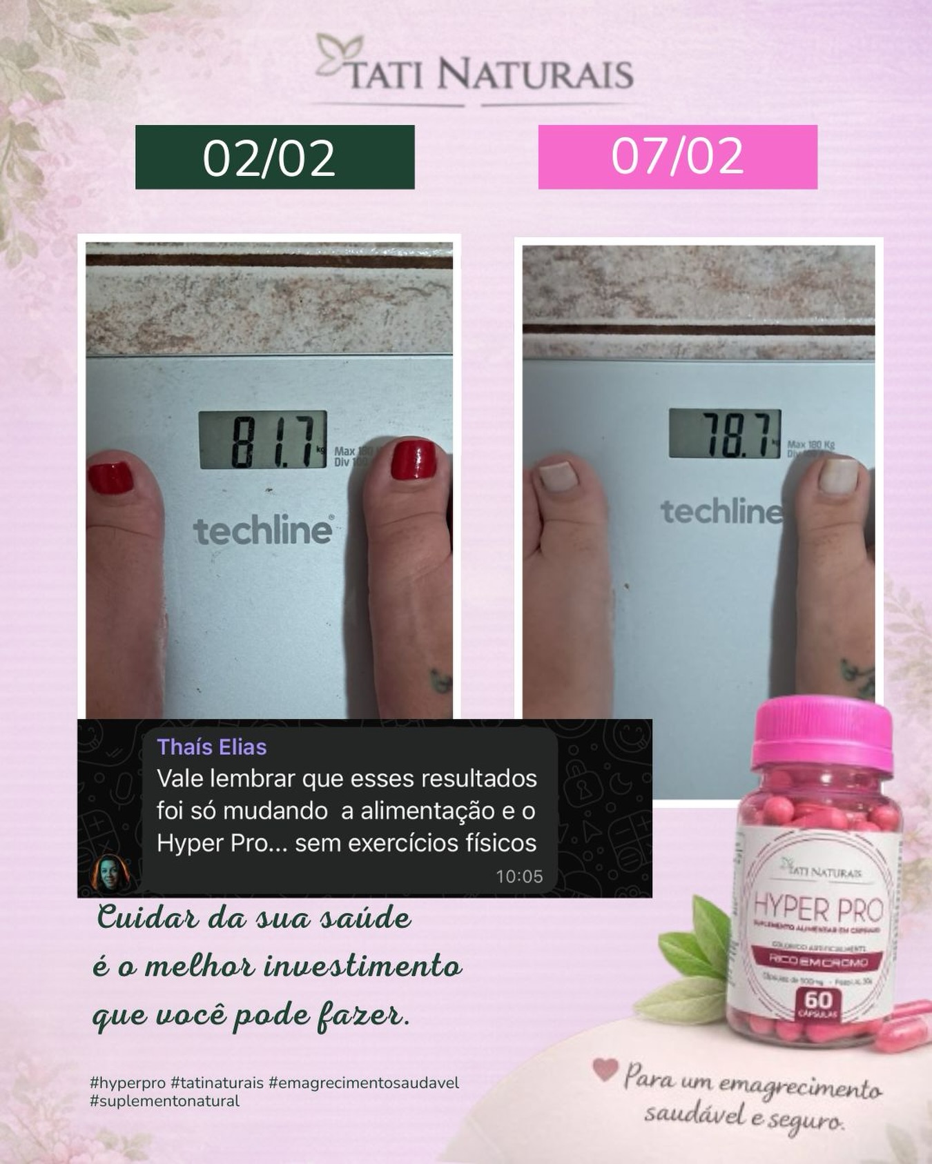 Tati Naturais Facebook ad: Olha esse resultado real em poucos dias!