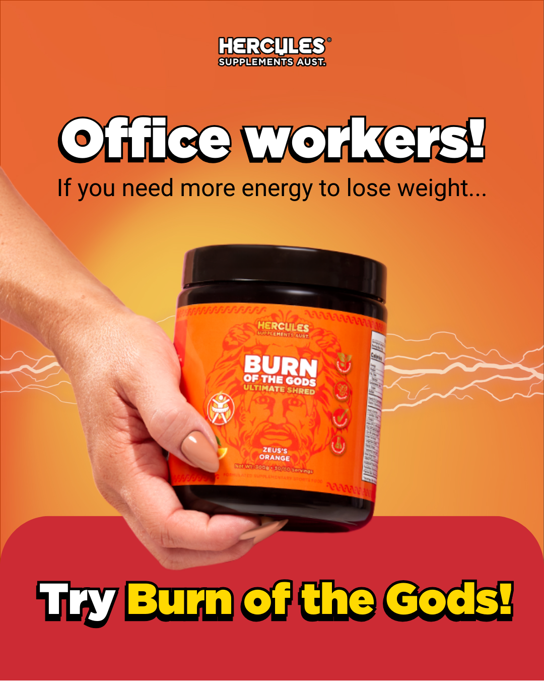 Hercules Supplements Aust Facebook ad