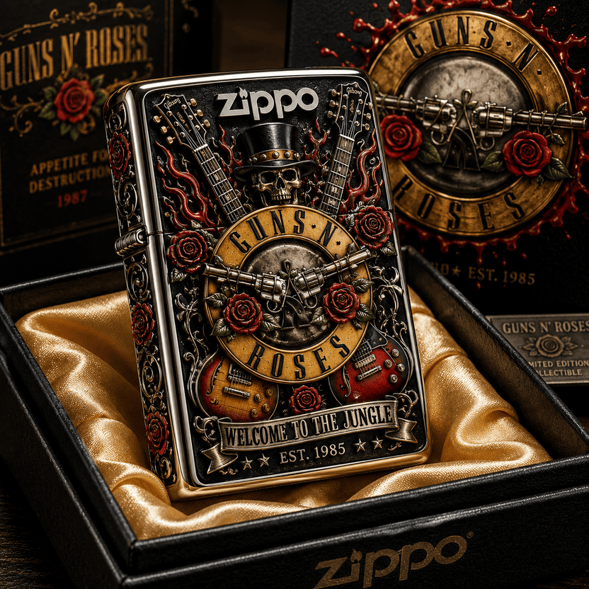 Music Fans Love Facebook ad: Premium Guns N' Roses 2026 Zippo Lighter V2 GRZL181