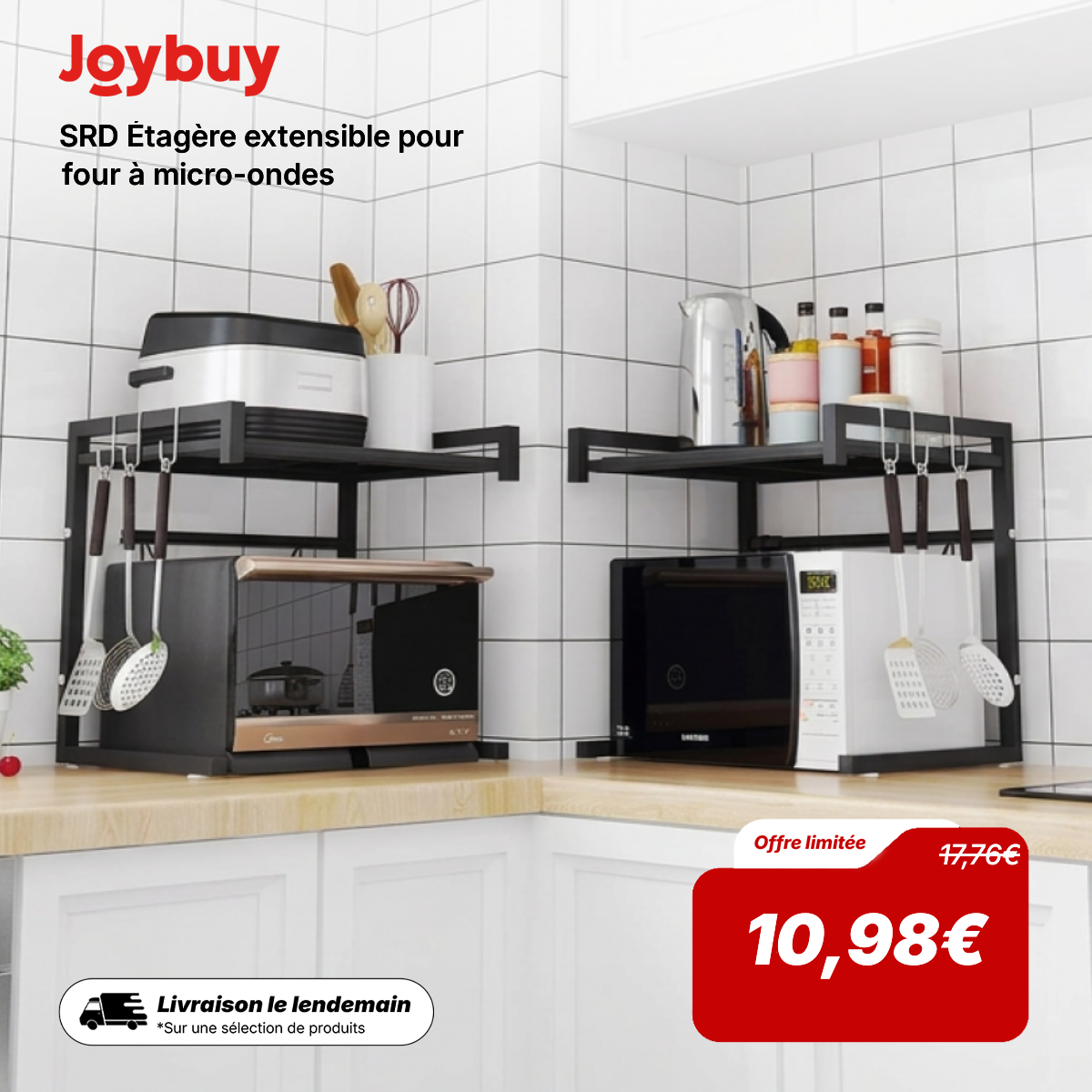 Joybuy France Facebook ad: Remplissez votre panier, économisez gros!
