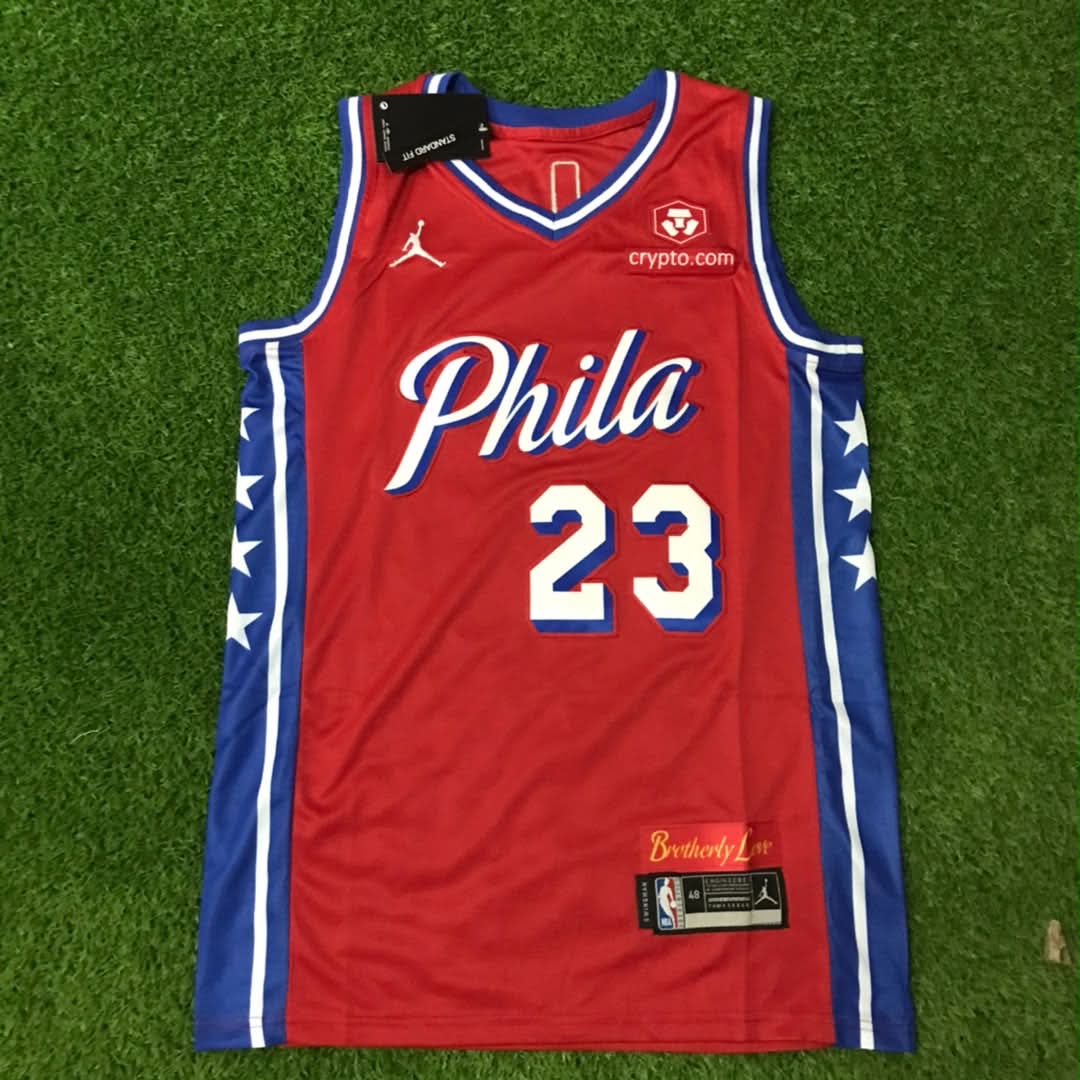 Any Jersey Facebook ad: PHILADELPHIA 76ERS LEBRON JAMES RED JERSEY