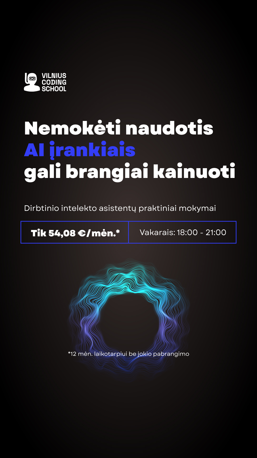 Vilnius Coding School Facebook ad