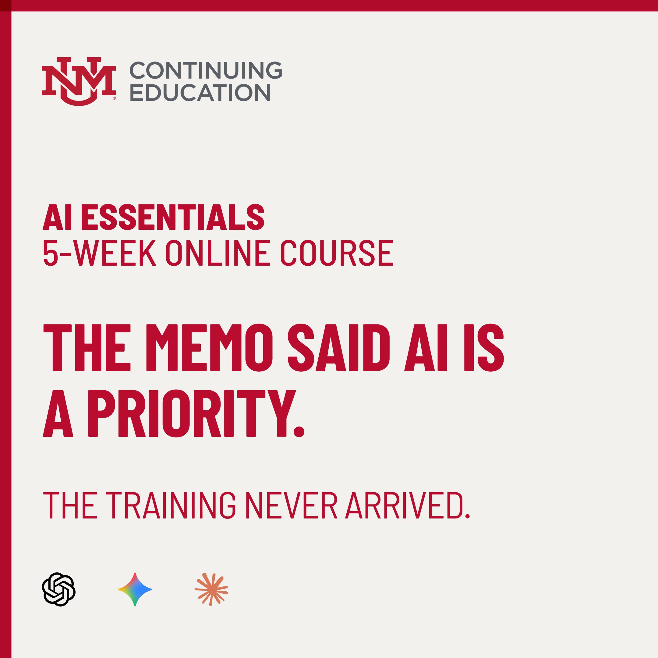 UNM Continuing Education Facebook ad