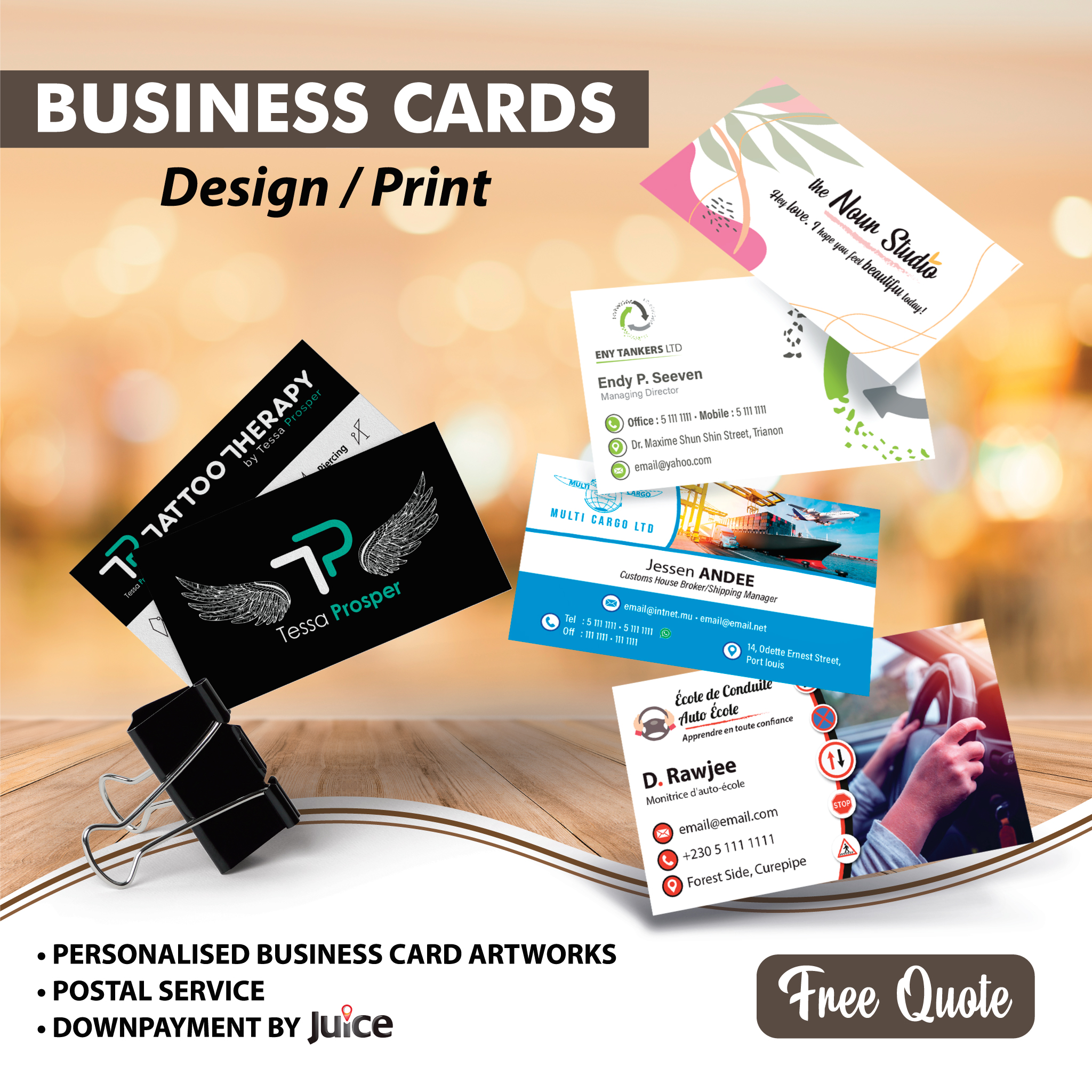 Business Cards Express Facebook ad: More samples on our page!