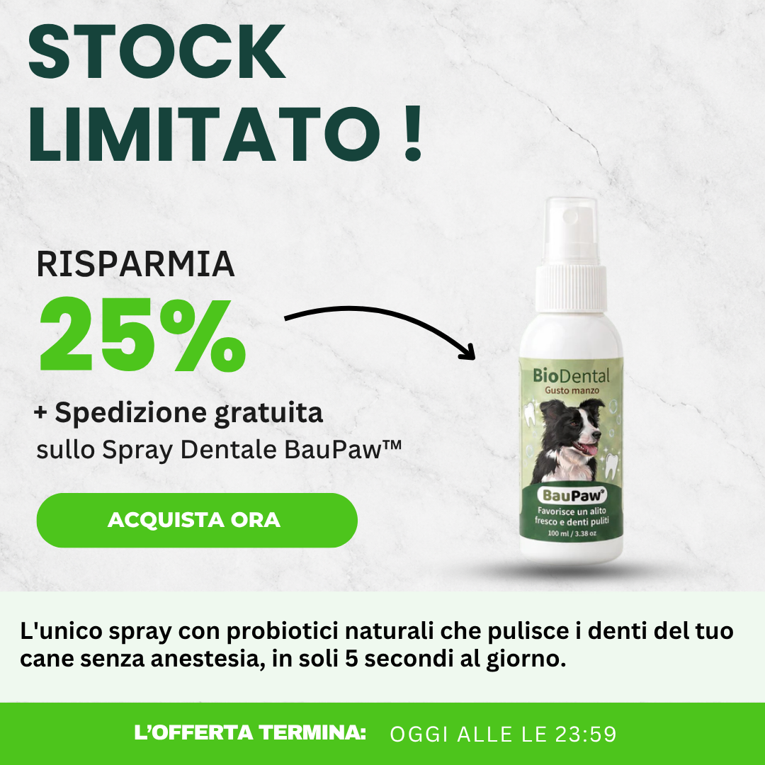 Amici a 4 Zampe Facebook ad: 5 secondi al giorno. Niente più detartrasi.