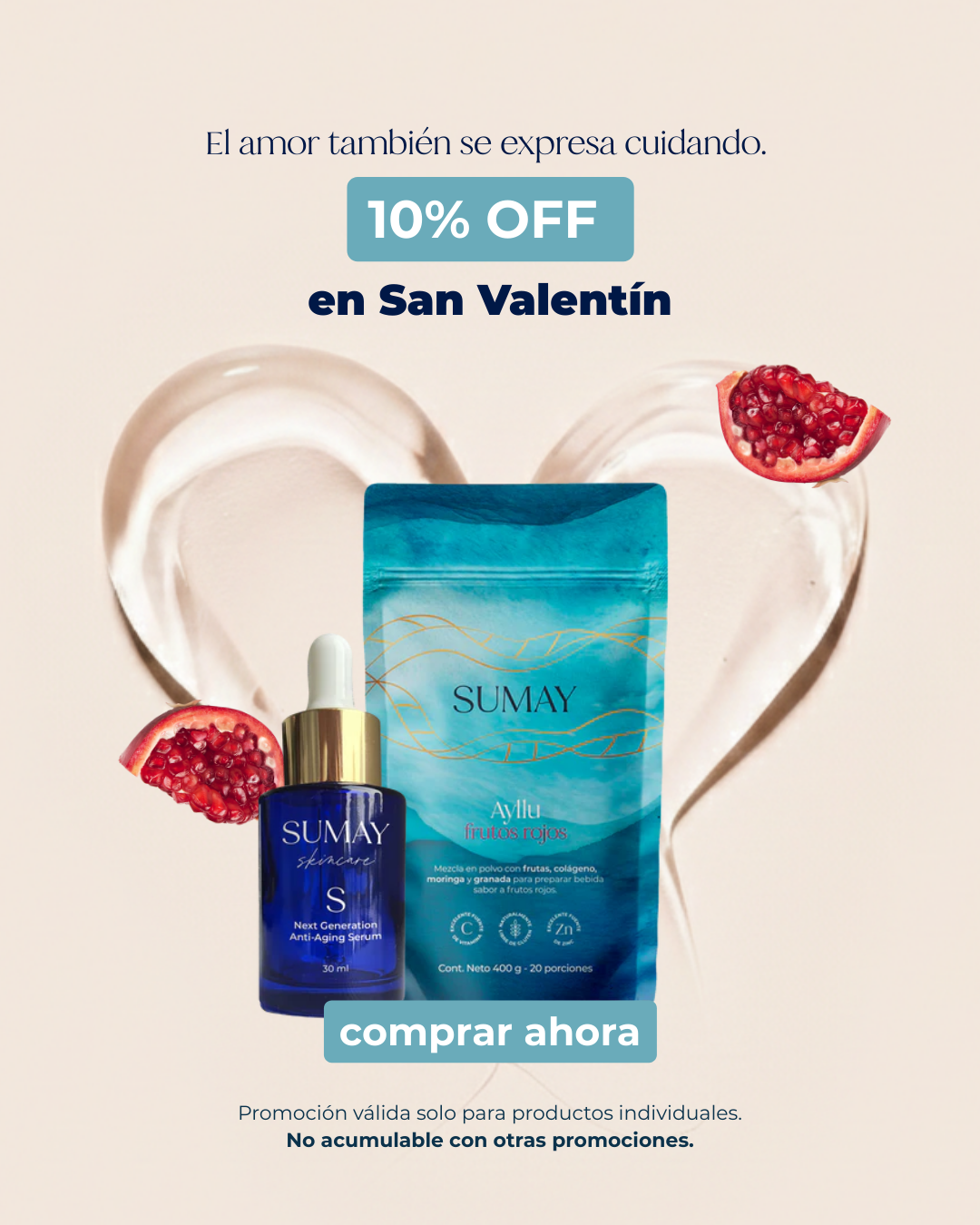 Sumay Skincare Facebook ad: Este San Valentín regala bienestar real.