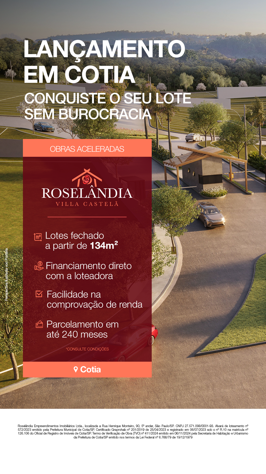 Roselândia Empreendimentos Facebook ad from Dec 3, 2025