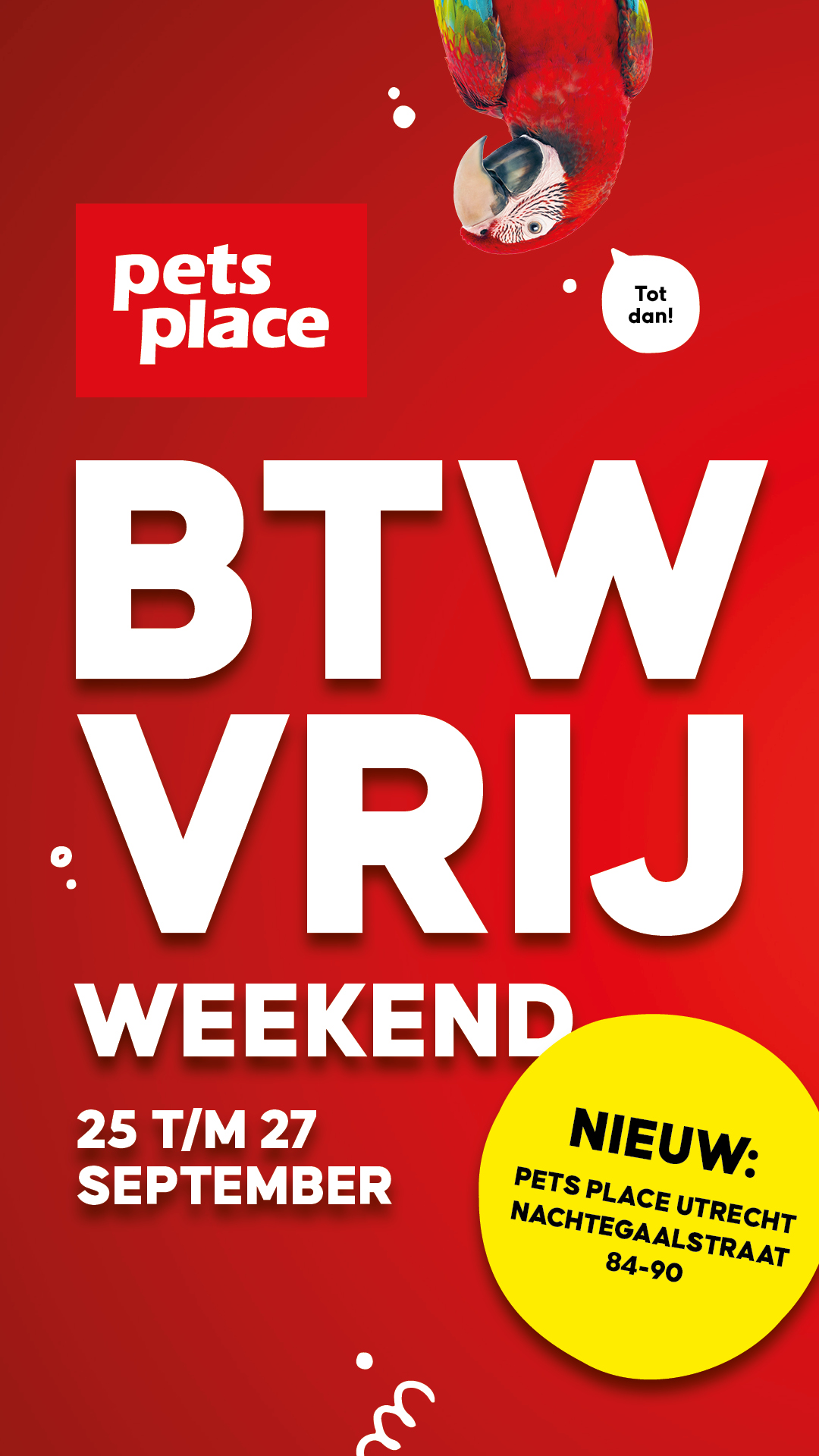Pets Place Facebook ad: Pets Place Utrecht Nachtegaalstraat