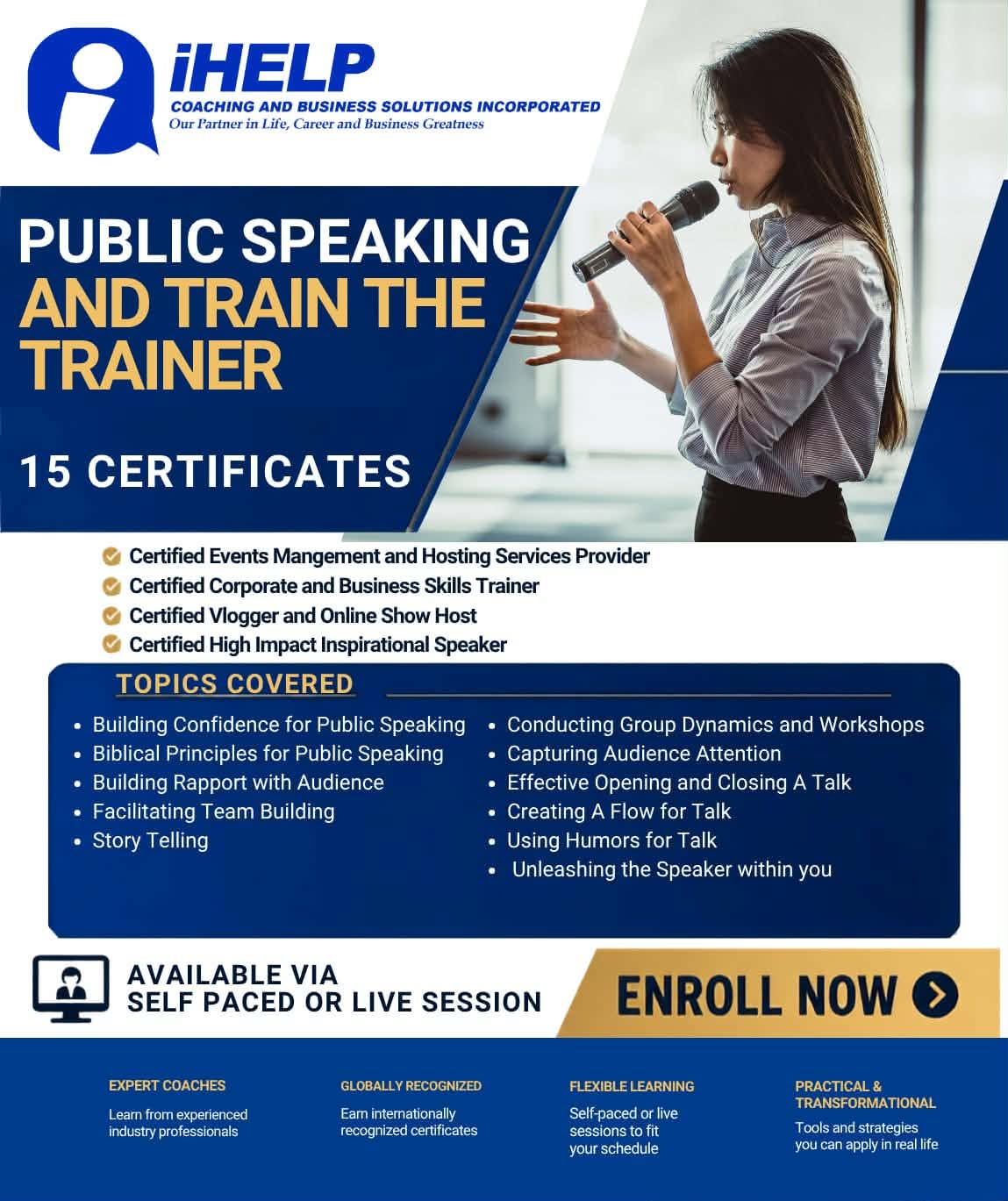 IHELP Coaching and Business Solutions Corporation Facebook ad