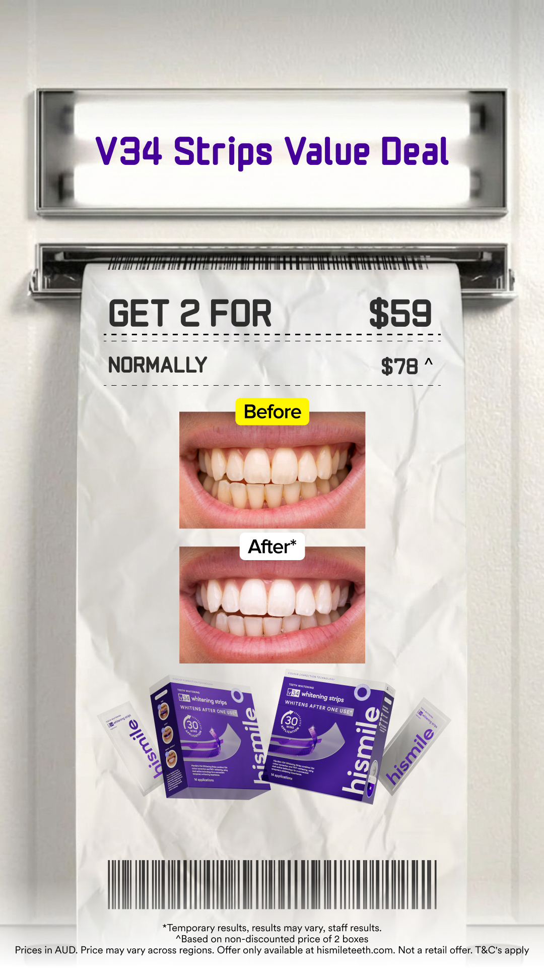 Hismile Facebook ad