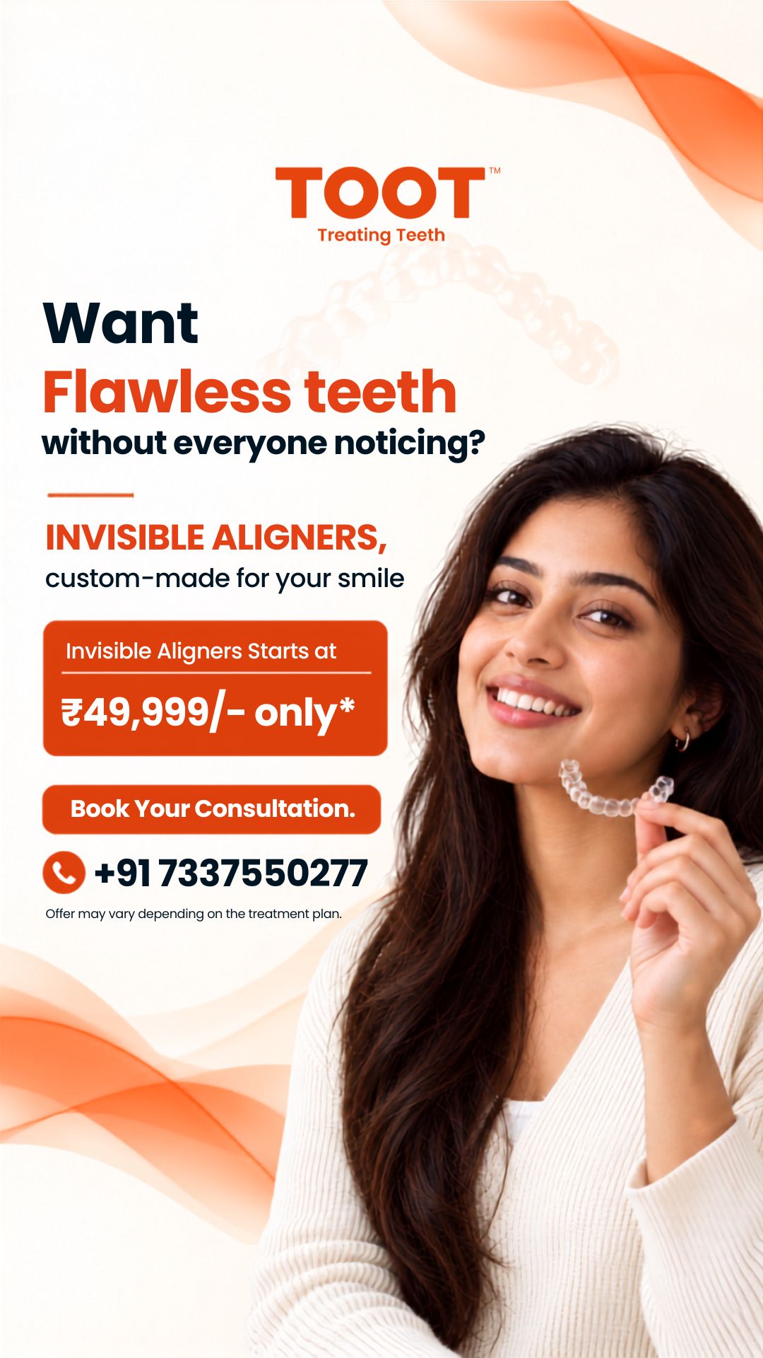 TOOT Dental Facebook ad: Book Your Invisible Aligner Consultation