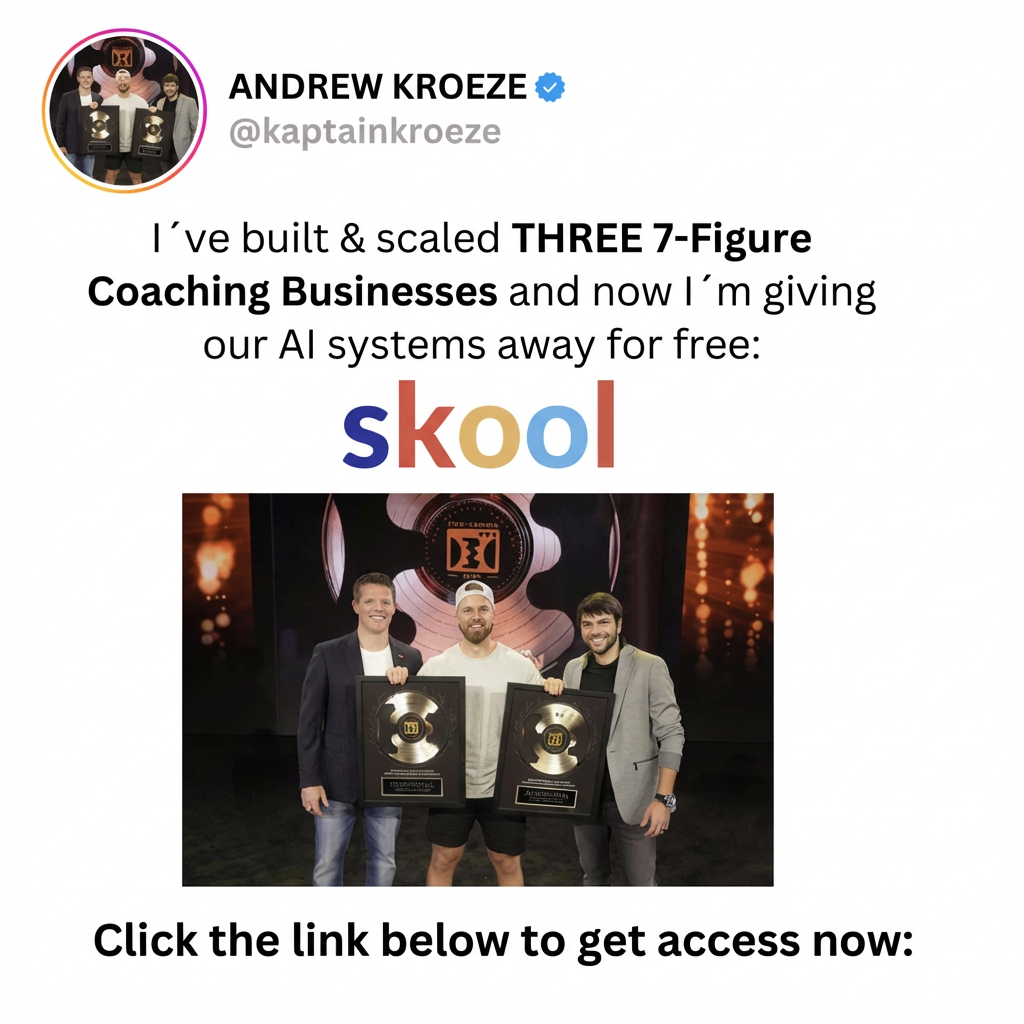 7-Figure CEOs Facebook ad: Join the FREE AI Skool Community