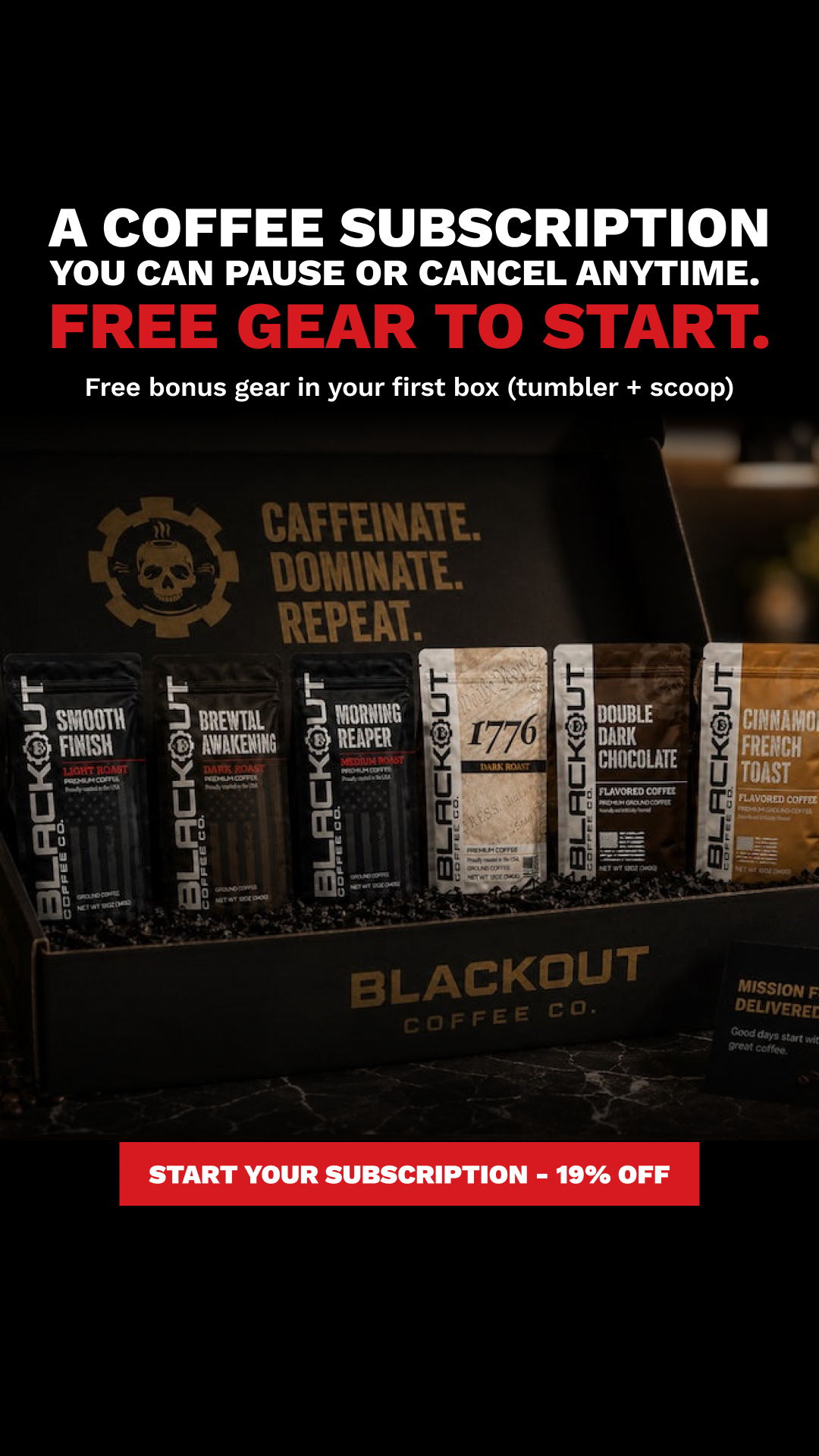 Blackout Coffee Co. Facebook ad
