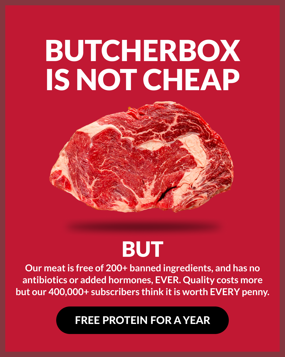 ButcherBox Facebook ad