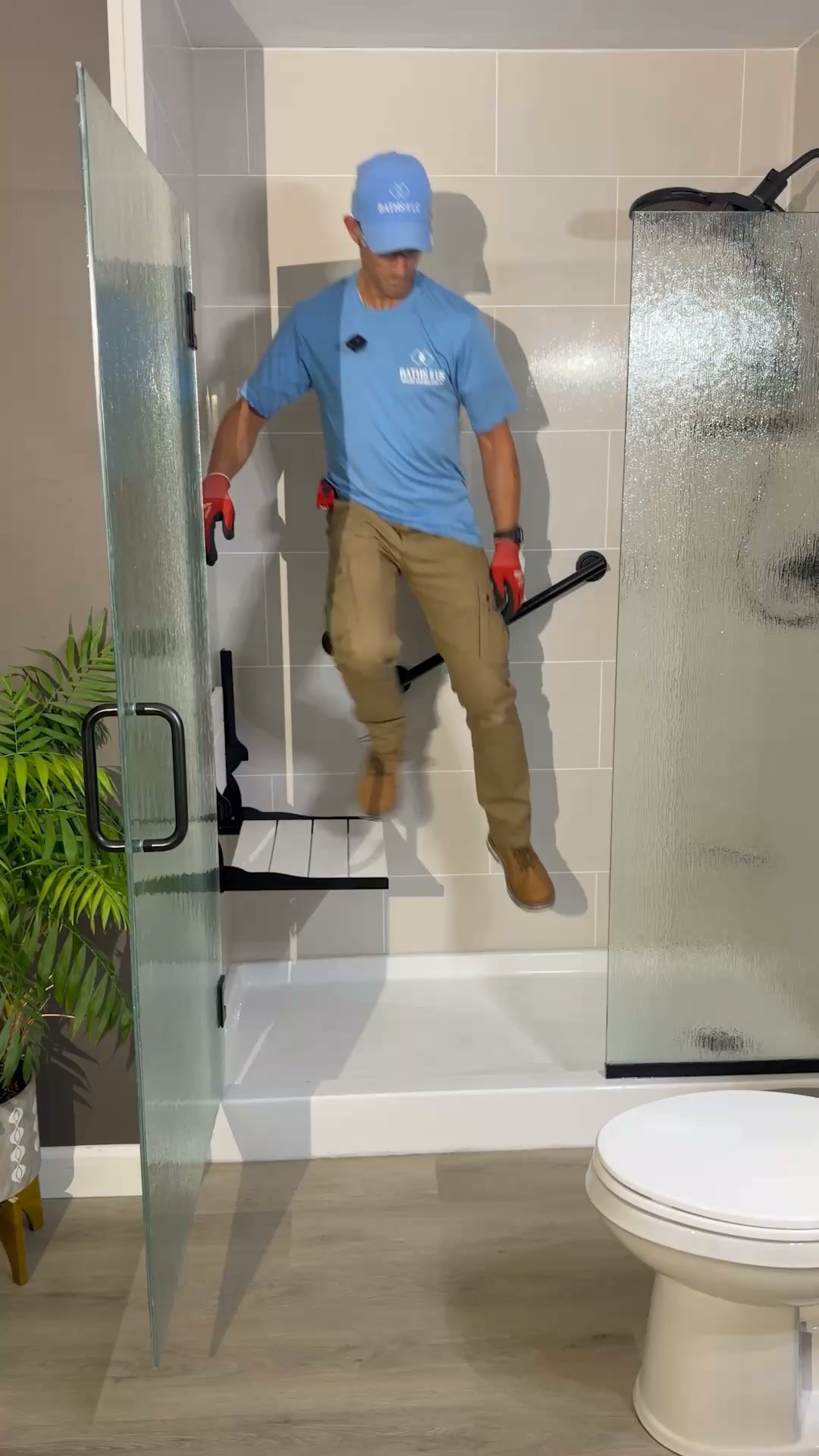 Baths R Us Facebook ad: Upgrade Your Shower Today