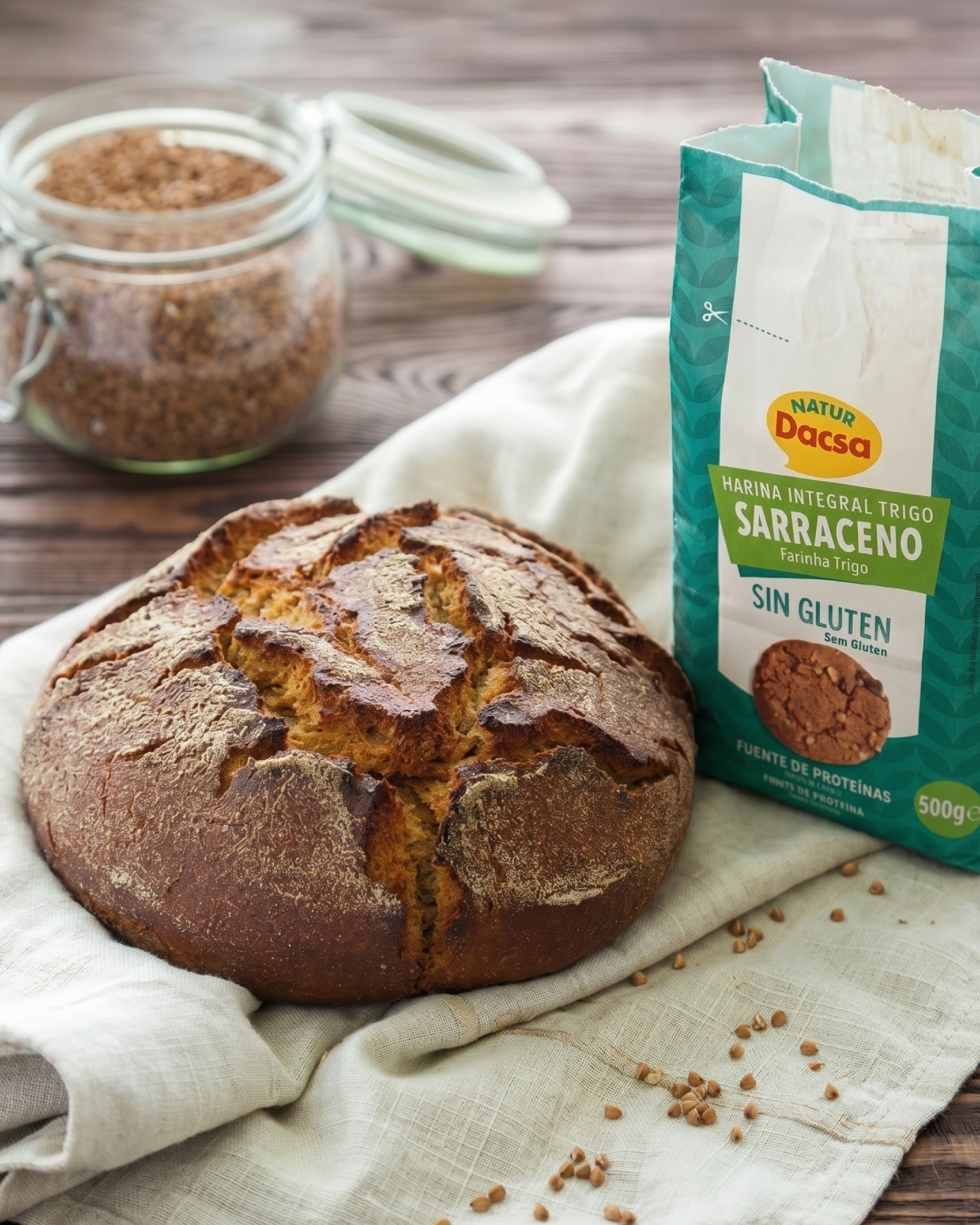 Natur Dacsa Facebook ad: Pan casero de trigo sarraceno sin gluten con…