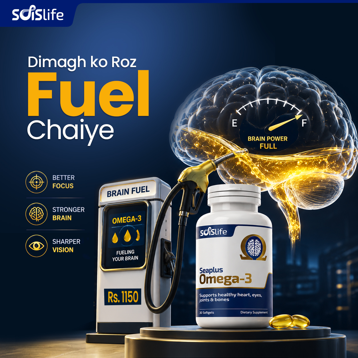 Sois Life Sciences - Your Wellness Partner Facebook ad: Dimagh Ka Daily Fuel