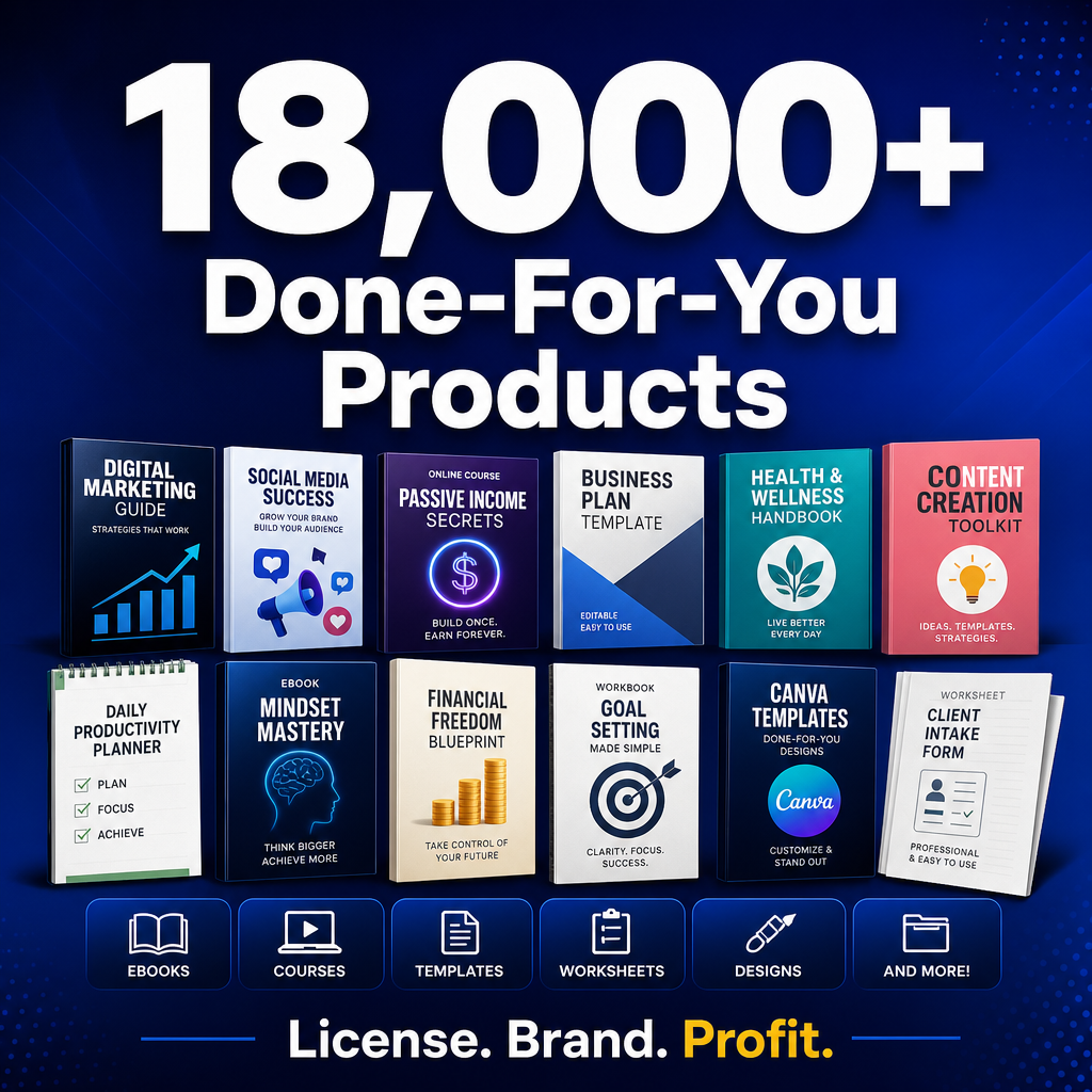 PLR.me Facebook ad: 18,000+ Done-For-You Products Ready to Sell