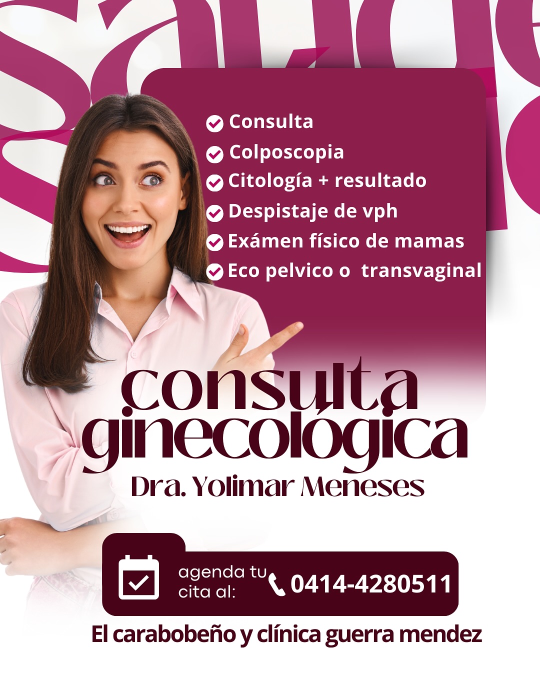 gineco_meneses Facebook ad: Desliza y conoce nuestros servicios ginecológicos