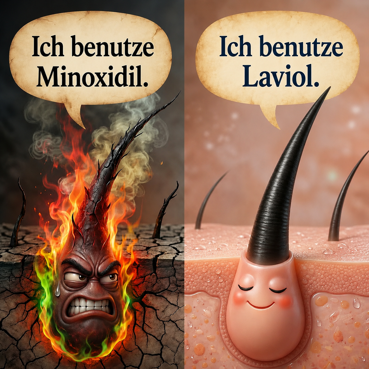 Lameo Facebook ad: Das Serum, das jede andere Lösung gegen Haarausfall ersetzt.