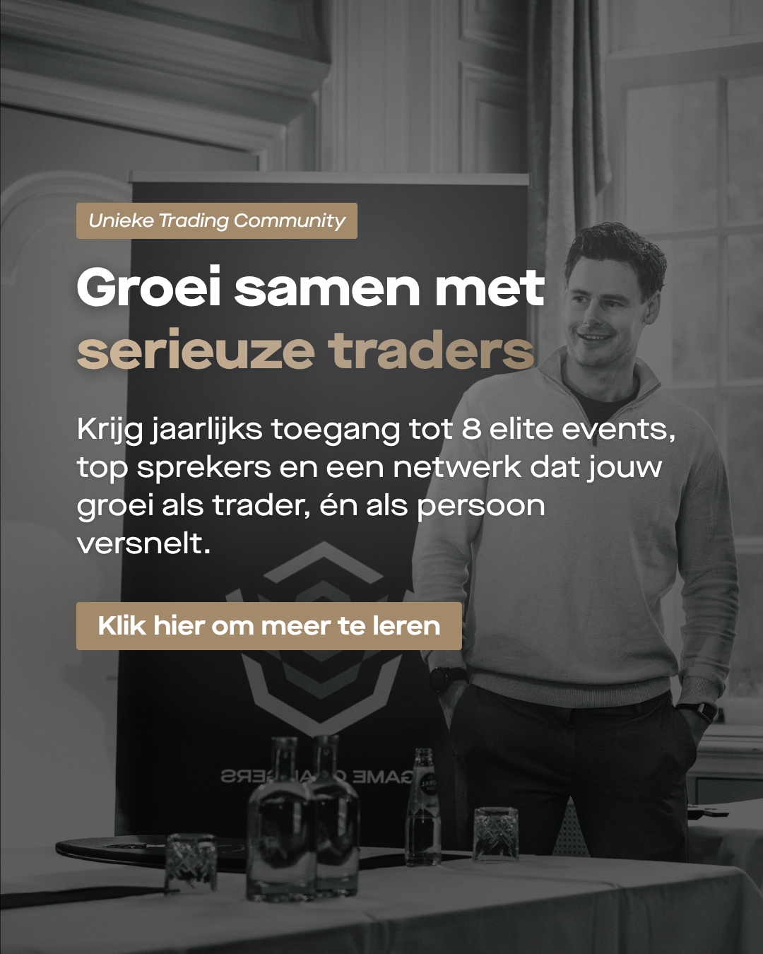 Gamechangers Facebook ad: Groei samen met serieuze traders