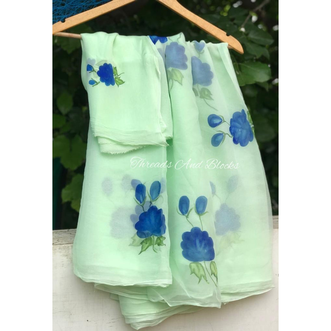 Threads And Blocks Facebook ad: Best Selling Handpainted Saree Sale You Can’t Miss!
