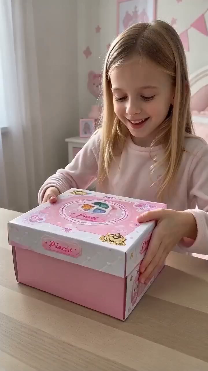 Linacky uk Facebook ad: Princess Makeup Kit for Girls, Washable, Skin-Safe, 5-Tier…